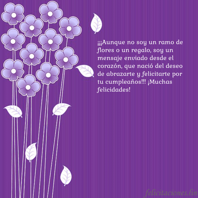Tarjeta con flores violetas ¡¡¡Aunque no soy un ramo de flores o un regalo, so Tarjeta con flores violetas