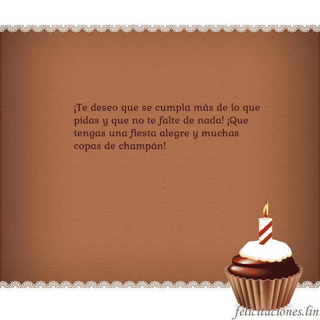 Tarjetas de cumpleaños con cupcake y vela ¡Te deseo que se cumpla más de lo que pidas y que Tarjetas de cumpleaños con cupcake y vela