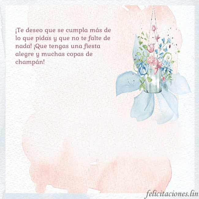 Tarjeta de cumpleaños con flores de acuarela