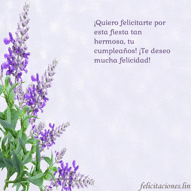 Tarjeta de cumpleaños con altramuces azules