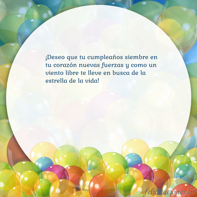 Tarjeta con muchos globos de colores ¡Deseo que tu cumpleaños siembre en tu corazón nue Tarjeta con muchos globos de colores
