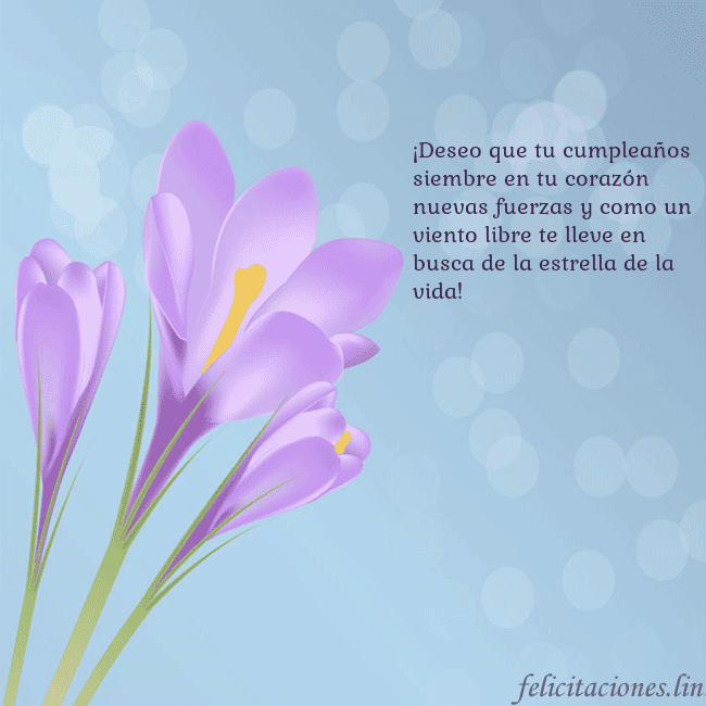 Tarjeta con crocus ¡Deseo que tu cumpleaños siembre en tu corazón nue Tarjeta con crocus