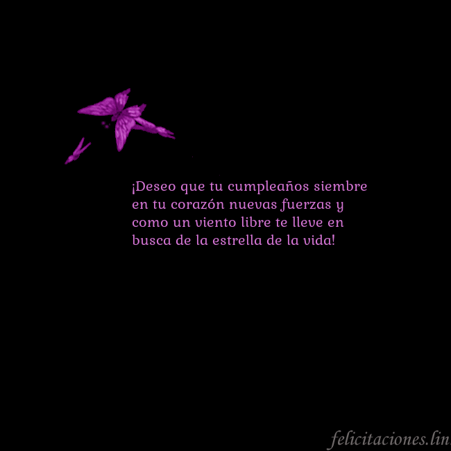 Tarjeta de cumpleaños con mariposas volando