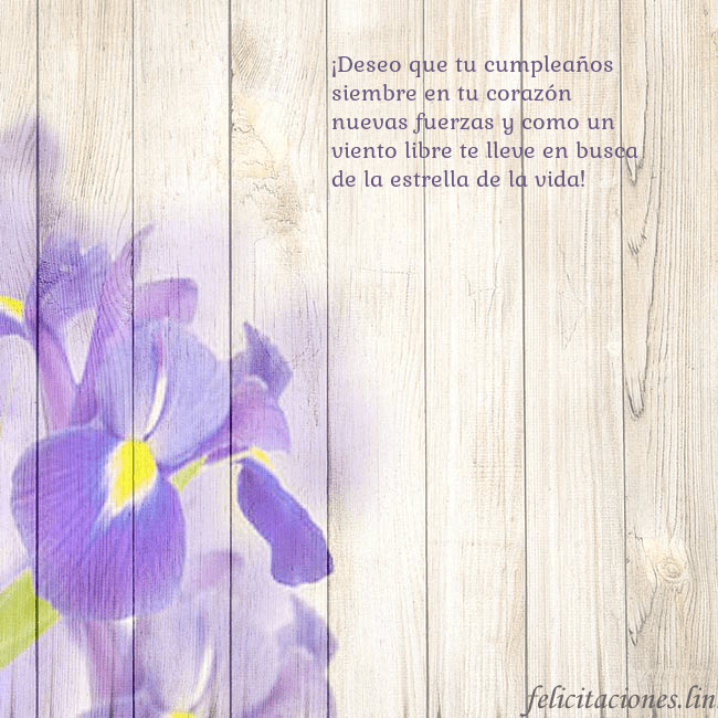 Tarjeta de cumpleaños con lirios