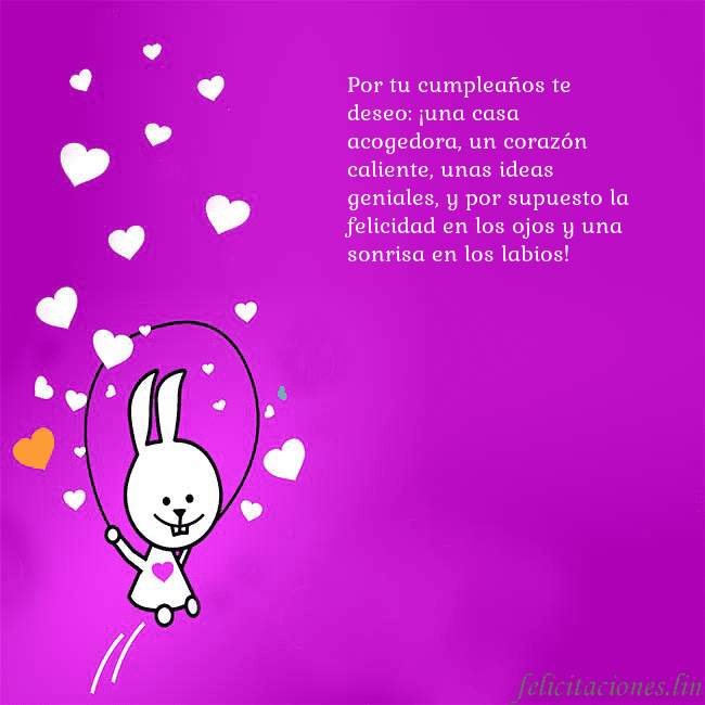 Tarjeta de cumpleaños con un gracioso conejito