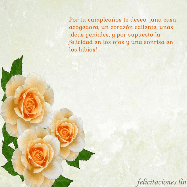 Tarjeta de cumpleaños con rosas amarillas