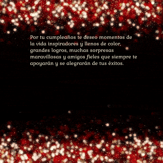 Postal animada intermitente negro-rojo Por tu cumpleaños te deseo momentos de la vida ins Postal animada intermitente negro-rojo