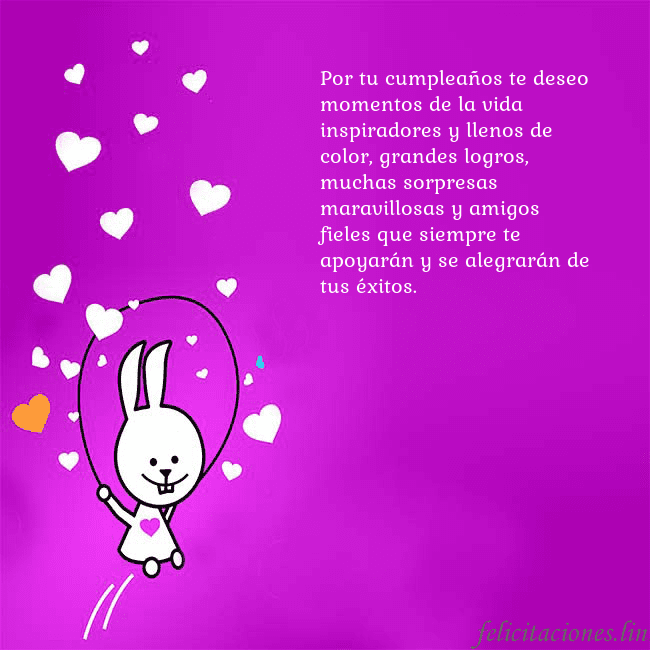 Tarjeta de cumpleaños con un gracioso conejito