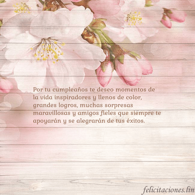 Tarjeta de cumpleaños con flores de manzana