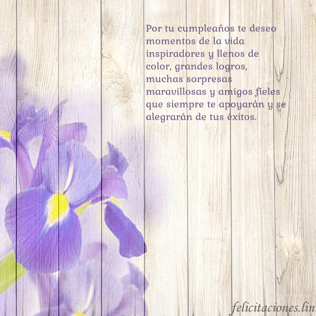 Tarjeta de cumpleaños con lirios