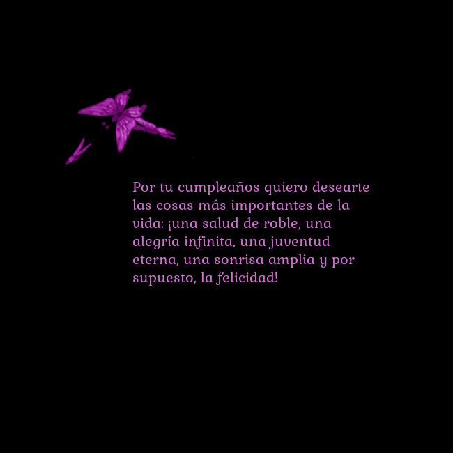 Tarjeta de cumpleaños con mariposas volando