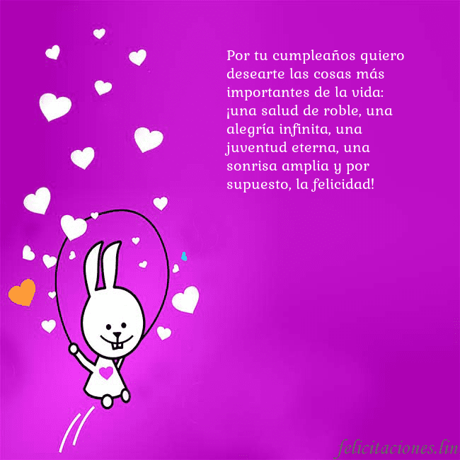 Tarjeta de cumpleaños con un gracioso conejito