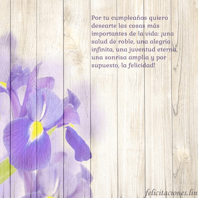 Tarjeta de cumpleaños con lirios