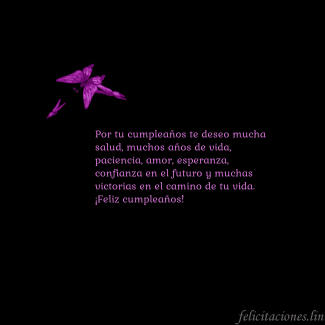 Tarjeta de cumpleaños con mariposas volando Por tu cumpleaños te deseo mucha salud, muchos año Tarjeta de cumpleaños con mariposas volando