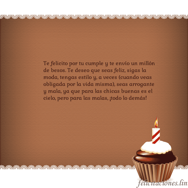 Tarjetas de cumpleaños con cupcake y vela Te felicito por tu cumple y te envío un millón de Tarjetas de cumpleaños con cupcake y vela