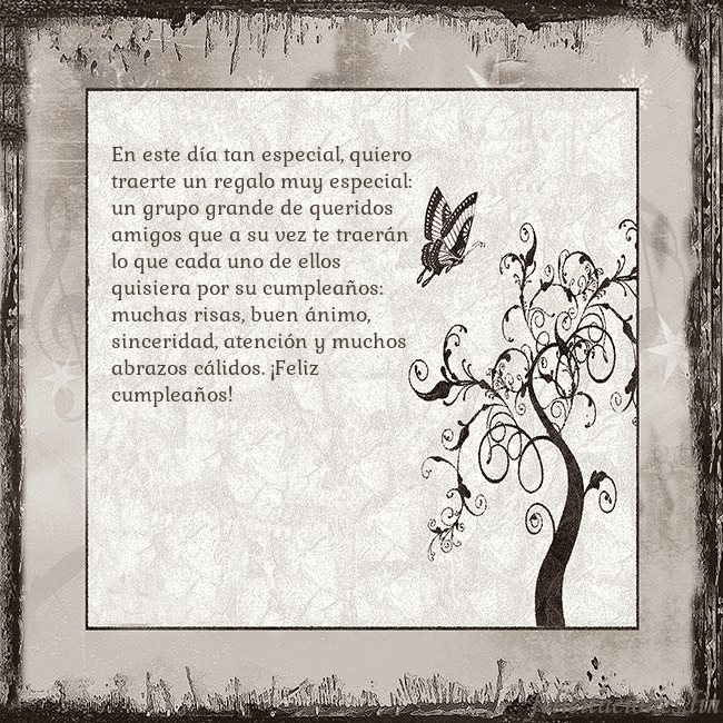 Tarjeta de cumpleaños nostálgica En este día tan especial, quiero traerte un regalo Tarjeta de cumpleaños nostálgica