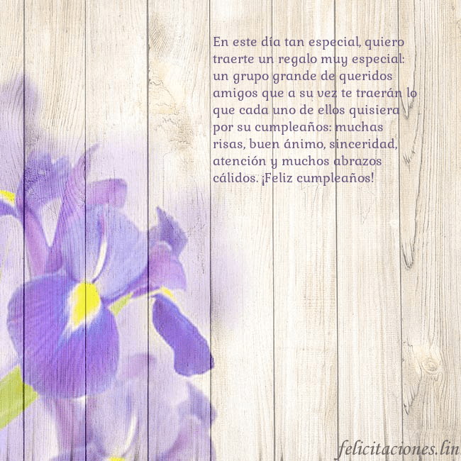 Tarjeta de cumpleaños con lirios