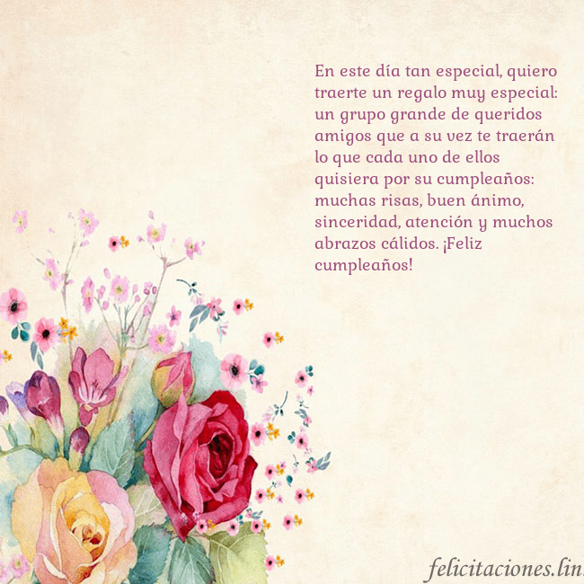 Tarjeta de cumpleaños con rosas pintadas en acuarela