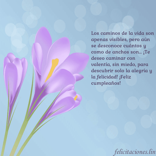 Tarjeta con crocus Los caminos de la vida son apenas visibles, pero a Tarjeta con crocus