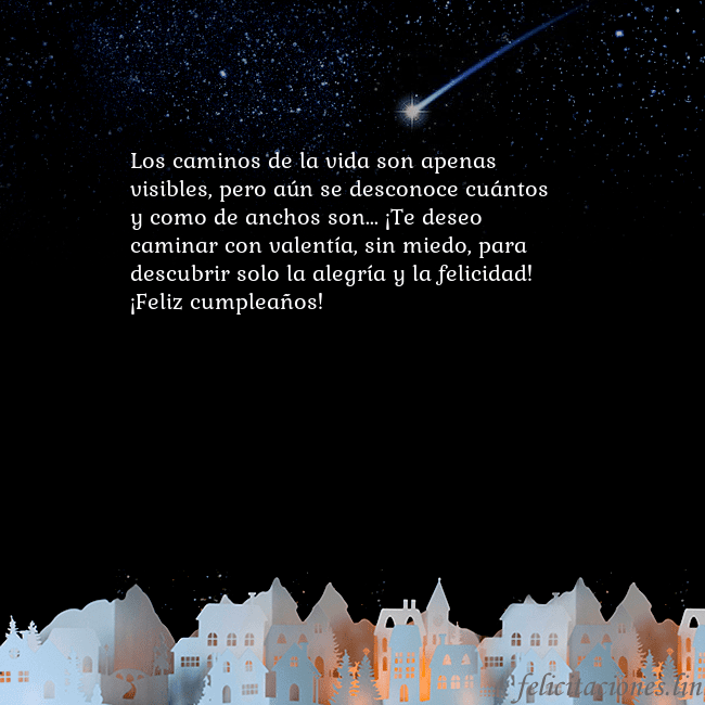 Tarjeta negra con un cometa Los caminos de la vida son apenas visibles, pero a Tarjeta negra con un cometa