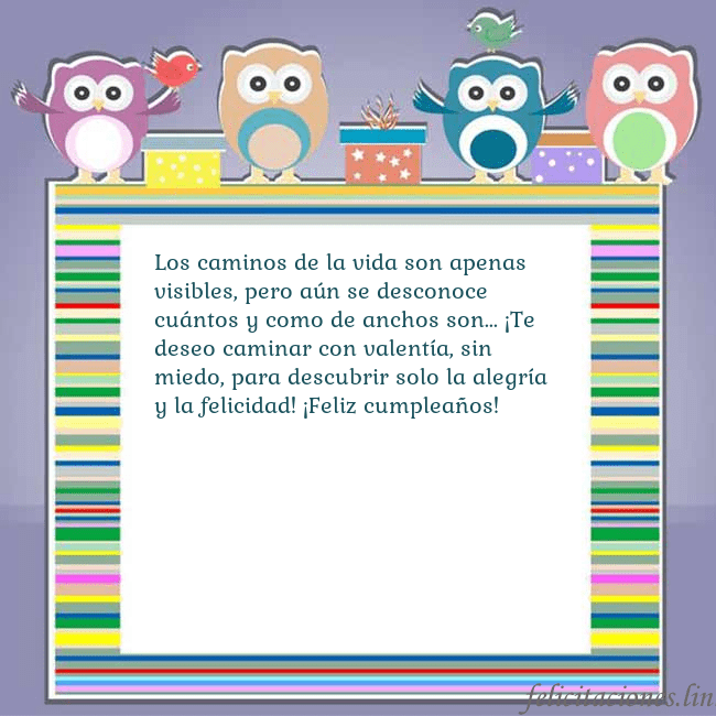 Tarjeta con búhos Los caminos de la vida son apenas visibles, pero a Tarjeta con búhos