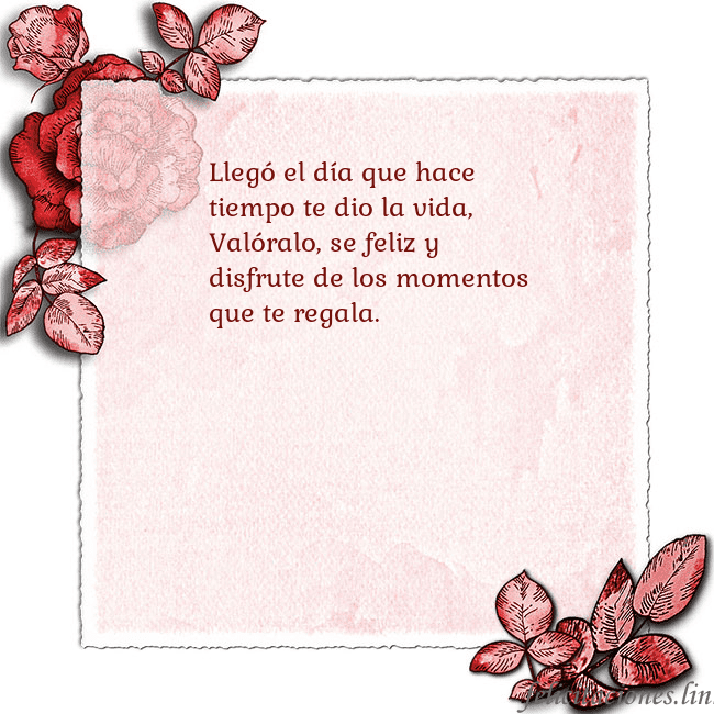 Tarjeta de cumpleaños vintage con rosas rojas Llegó el día que hace tiempo te dio la vida,
Való Tarjeta de cumpleaños vintage con rosas rojas