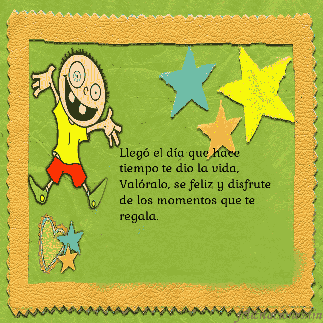 Tarjeta de cumpleaños con un chico divertido Llegó el día que hace tiempo te dio la vida,
Való Tarjeta de cumpleaños con un chico divertido