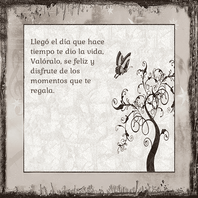 Tarjeta de cumpleaños nostálgica