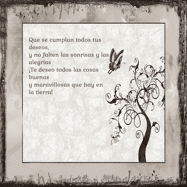 Tarjeta de cumpleaños nostálgica Que se cumplan todos tus deseos,
y no falten las s Tarjeta de cumpleaños nostálgica