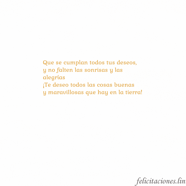 Gif animado corazón dorado Que se cumplan todos tus deseos,
y no falten las s Gif animado corazón dorado