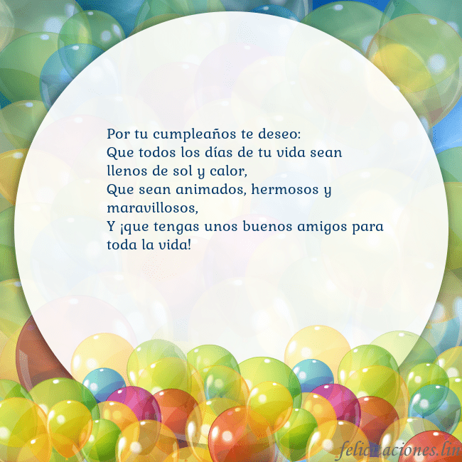 Tarjeta con muchos globos de colores