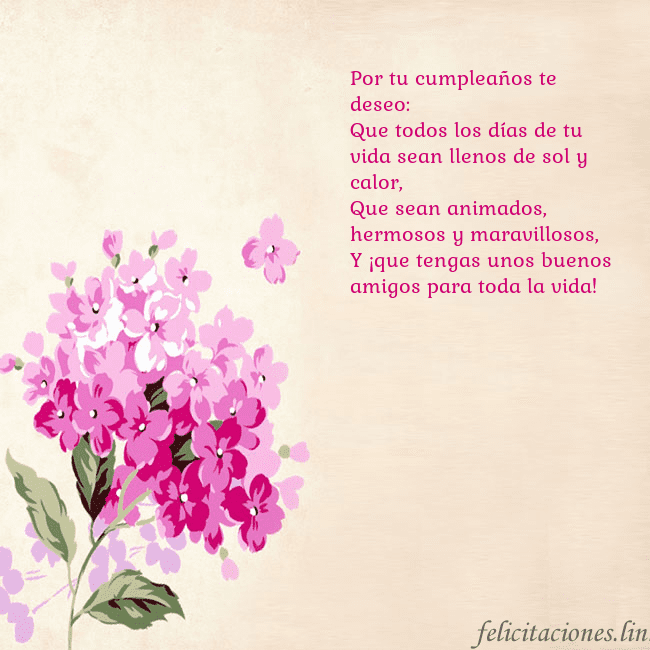 Tarjeta de cumpleaños con hortensias pintadas