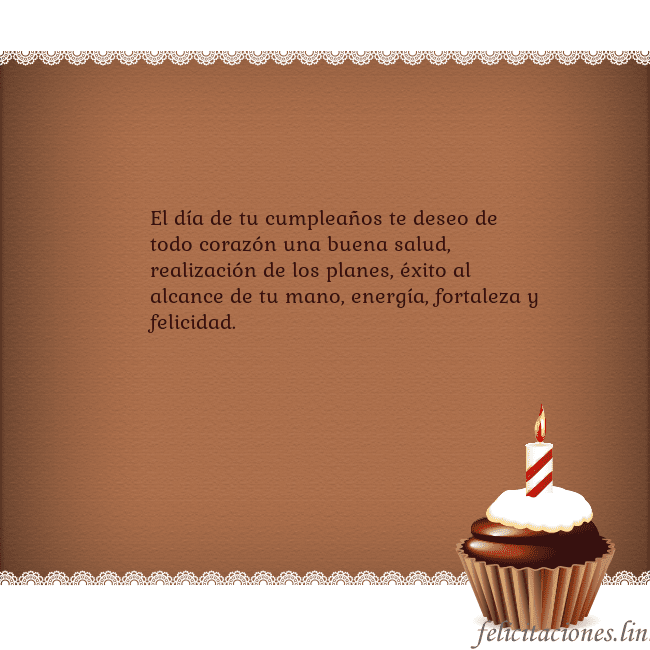 Tarjetas de cumpleaños con cupcake y vela El día de tu cumpleaños te deseo de todo corazón u Tarjetas de cumpleaños con cupcake y vela