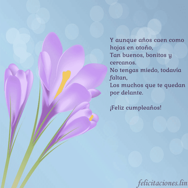 Tarjeta con crocus Y aunque años caen como hojas en otoño,
Tan buenos Tarjeta con crocus