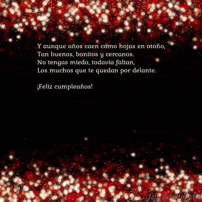 Postal animada intermitente negro-rojo Y aunque años caen como hojas en otoño,
Tan buenos Postal animada intermitente negro-rojo