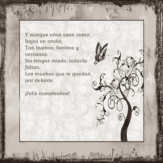Tarjeta de cumpleaños nostálgica Y aunque años caen como hojas en otoño,
Tan buenos Tarjeta de cumpleaños nostálgica