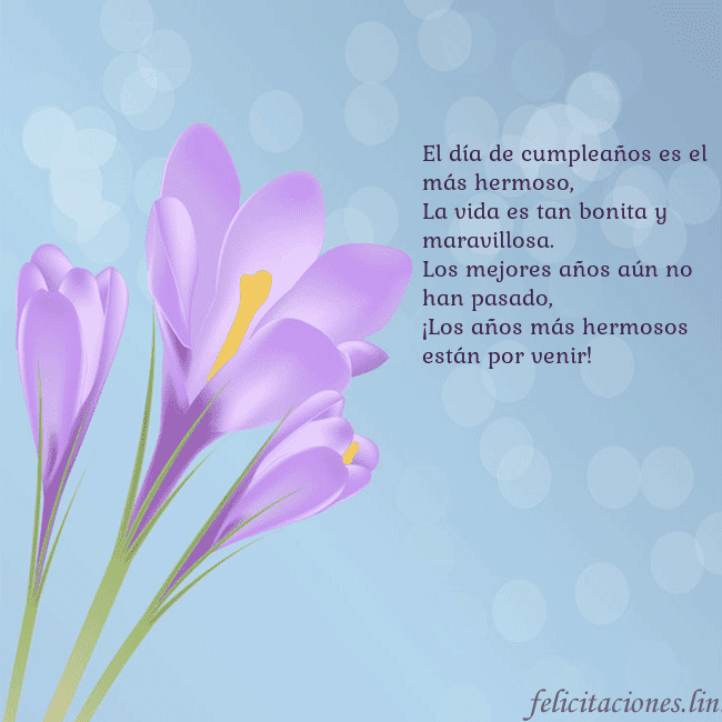 Tarjeta con crocus El día de cumpleaños es el más hermoso,
La vida es Tarjeta con crocus