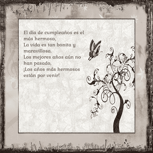 Tarjeta de cumpleaños nostálgica El día de cumpleaños es el más hermoso,
La vida es Tarjeta de cumpleaños nostálgica