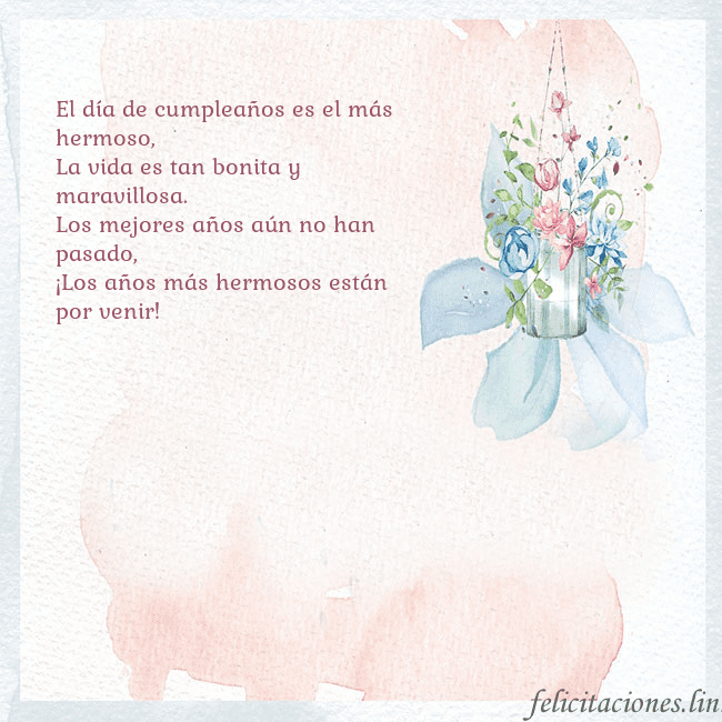 Tarjeta de cumpleaños con flores de acuarela El día de cumpleaños es el más hermoso,
La vida es Tarjeta de cumpleaños con flores de acuarela