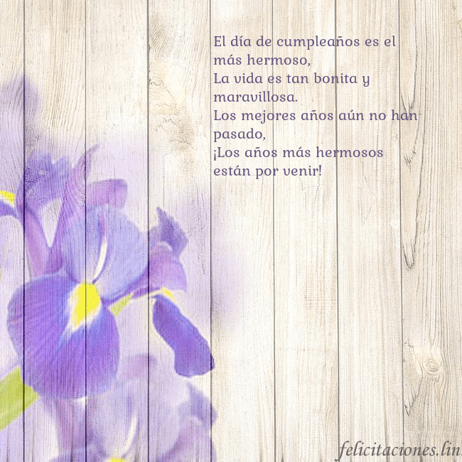 Tarjeta de cumpleaños con lirios El día de cumpleaños es el más hermoso,
La vida es Tarjeta de cumpleaños con lirios