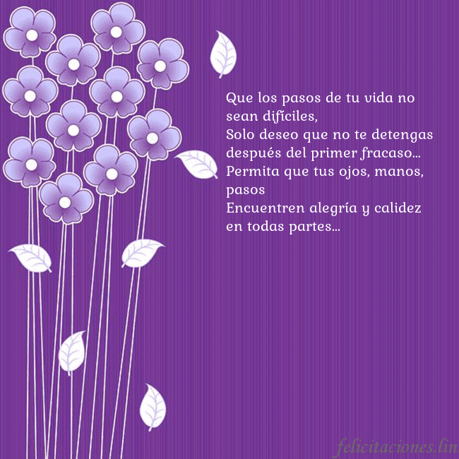 Tarjeta con flores violetas