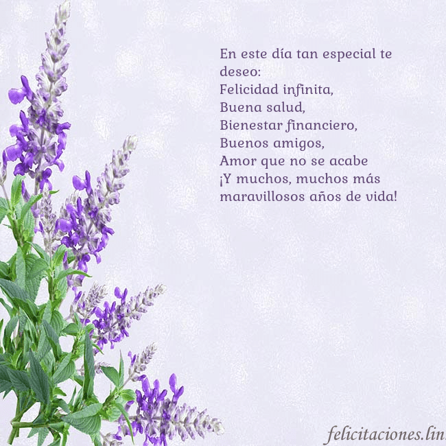 Tarjeta de cumpleaños con altramuces azules