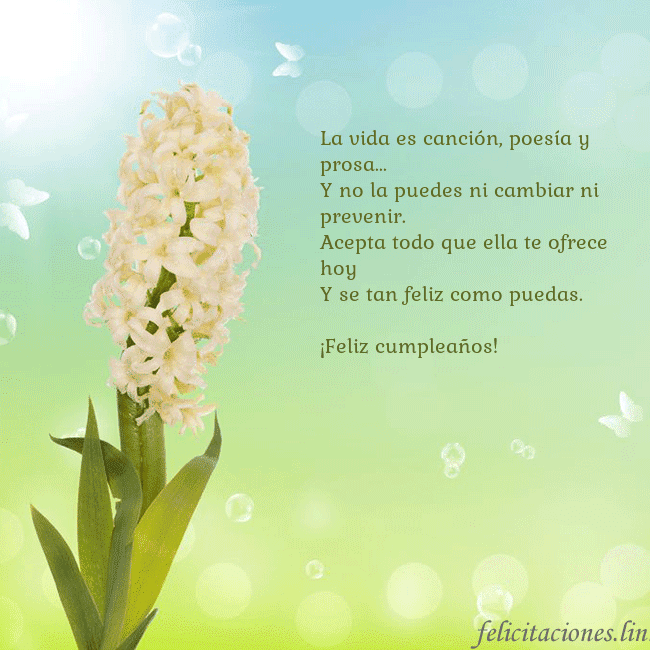 Tarjeta con jacinto La vida es canción, poesía y prosa...
Y no la pued Tarjeta con jacinto