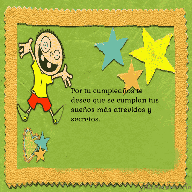 Tarjeta de cumpleaños con un chico divertido