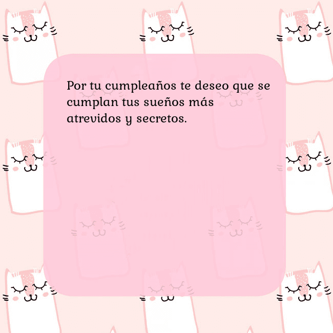 Tarjeta de cumpleaños rosa con gatos divertidos