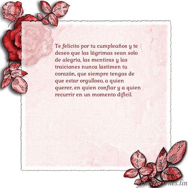 Tarjeta de cumpleaños vintage con rosas rojas Te felicito por tu cumpleaños y te deseo que las l Tarjeta de cumpleaños vintage con rosas rojas