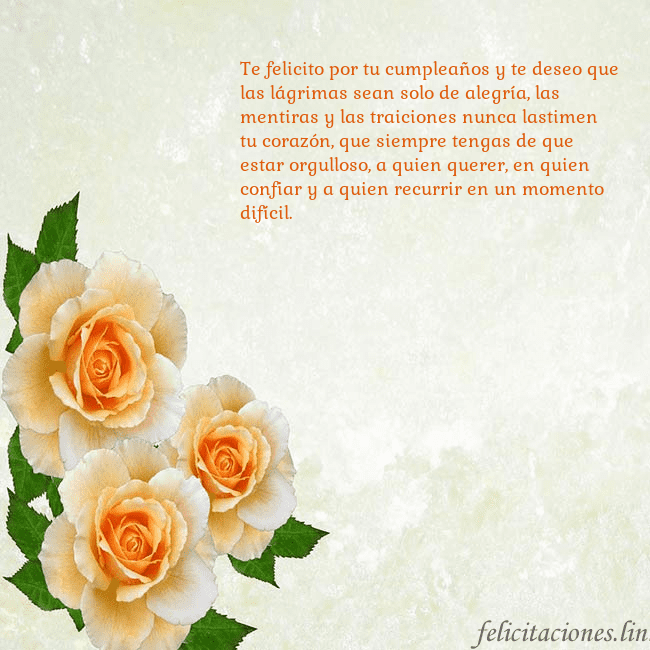 Tarjeta de cumpleaños con rosas amarillas Te felicito por tu cumpleaños y te deseo que las l Tarjeta de cumpleaños con rosas amarillas