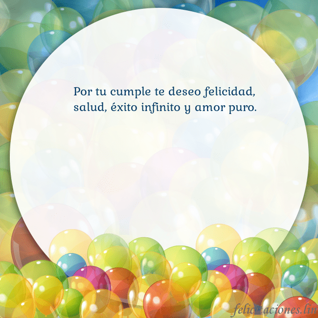 Tarjeta con muchos globos de colores