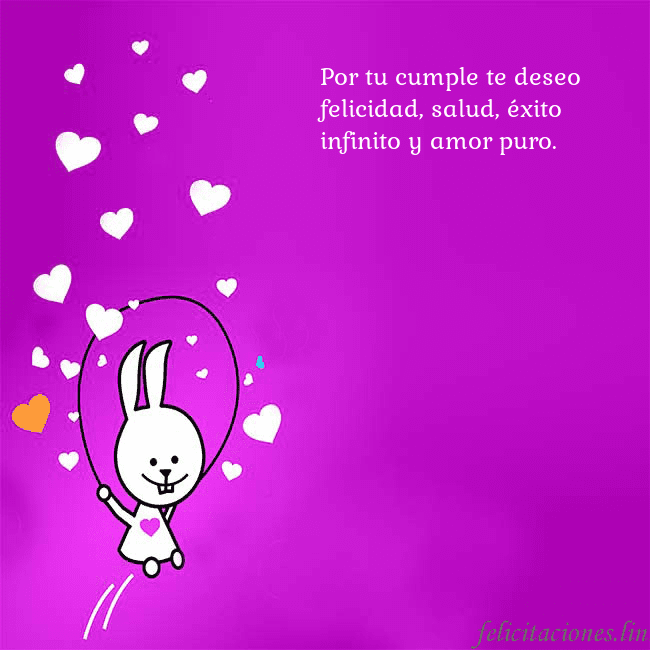 Tarjeta de cumpleaños con un gracioso conejito