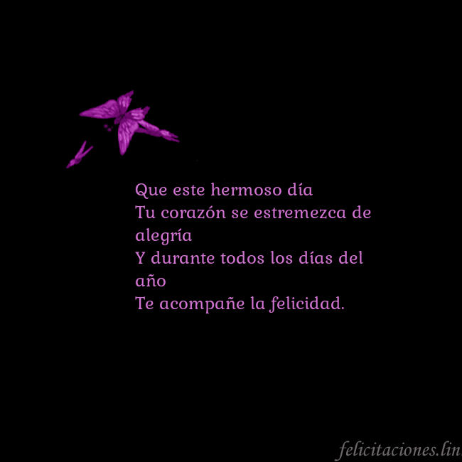 Tarjeta de cumpleaños con mariposas volando Que este hermoso día
Tu corazón se estremezca de Tarjeta de cumpleaños con mariposas volando
